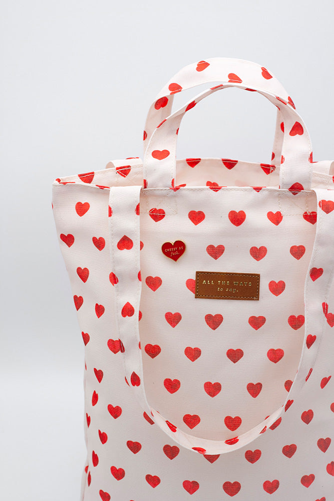 Red Hearts Tote Bag