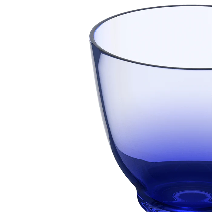Holmegaard Flow Tumbler on Foot - Dark Blue