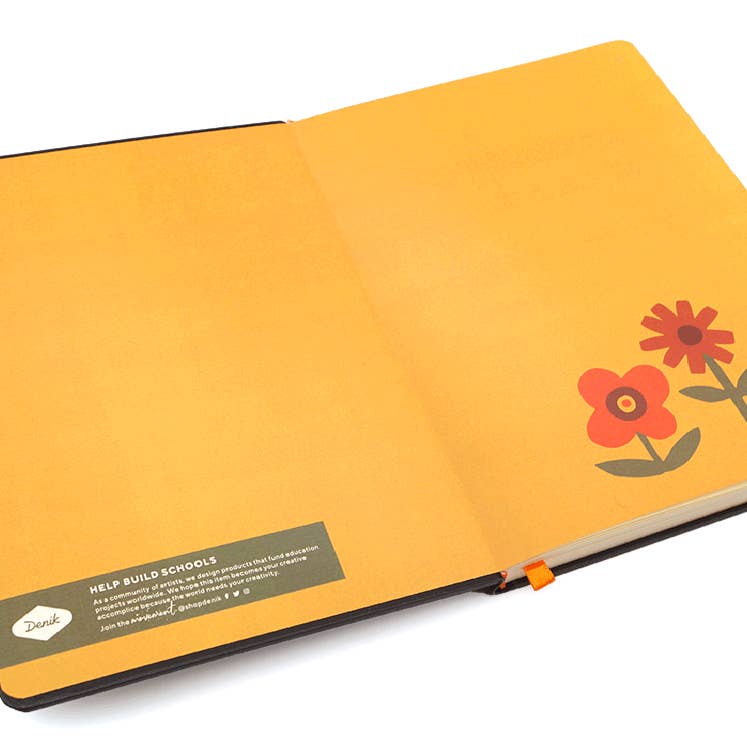 Chunky Flowers Embroidered Journal