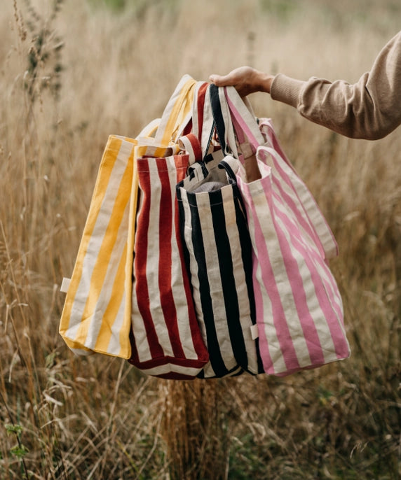 OMOM Original Organic Tote Bag - Striped Pink
