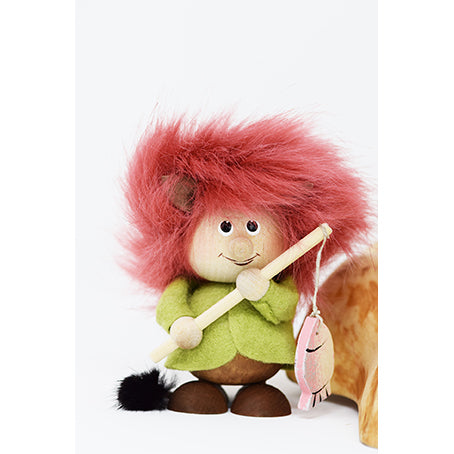 Troll with Fishing Rod Ornament