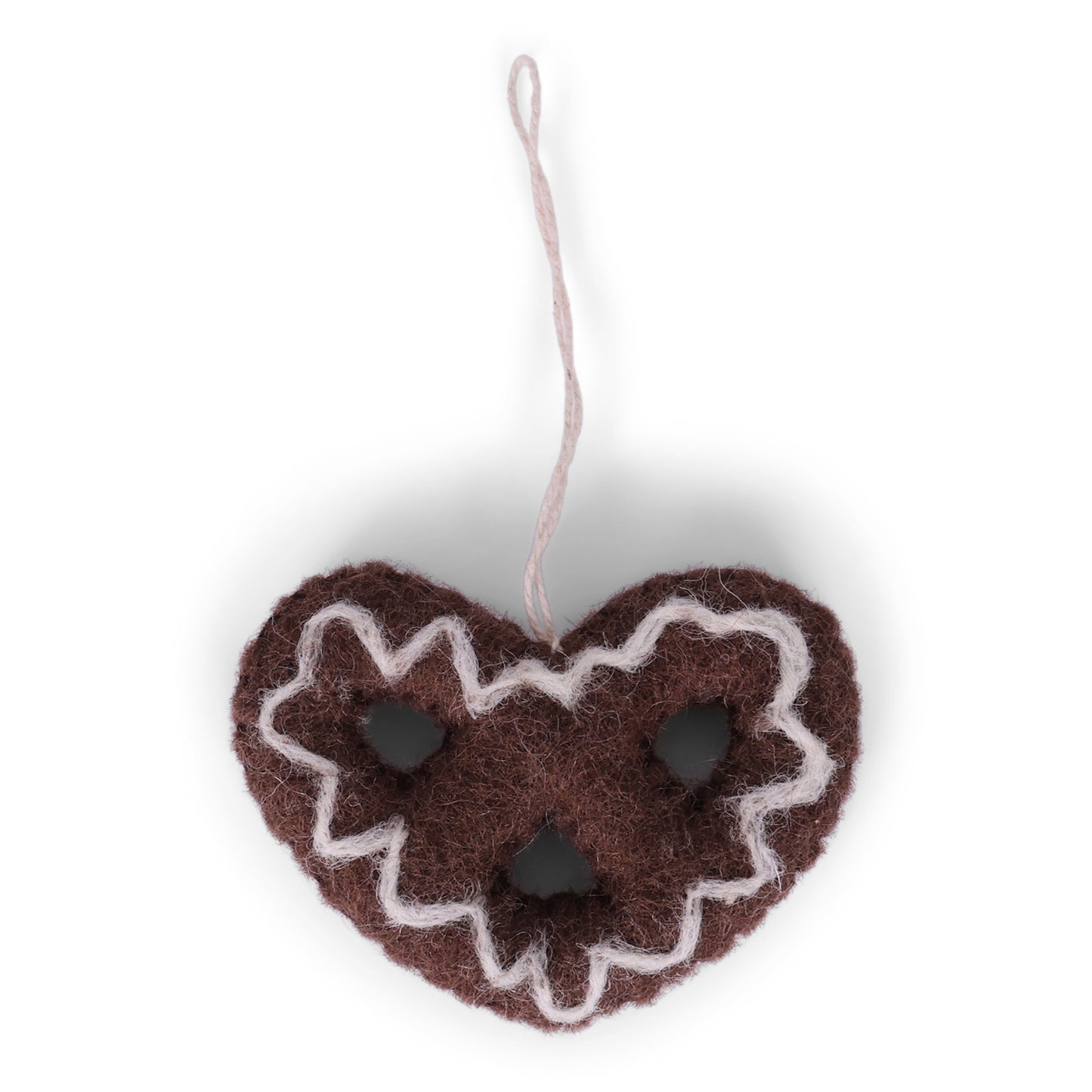 Felt Gingerbread Pretzel Ornament