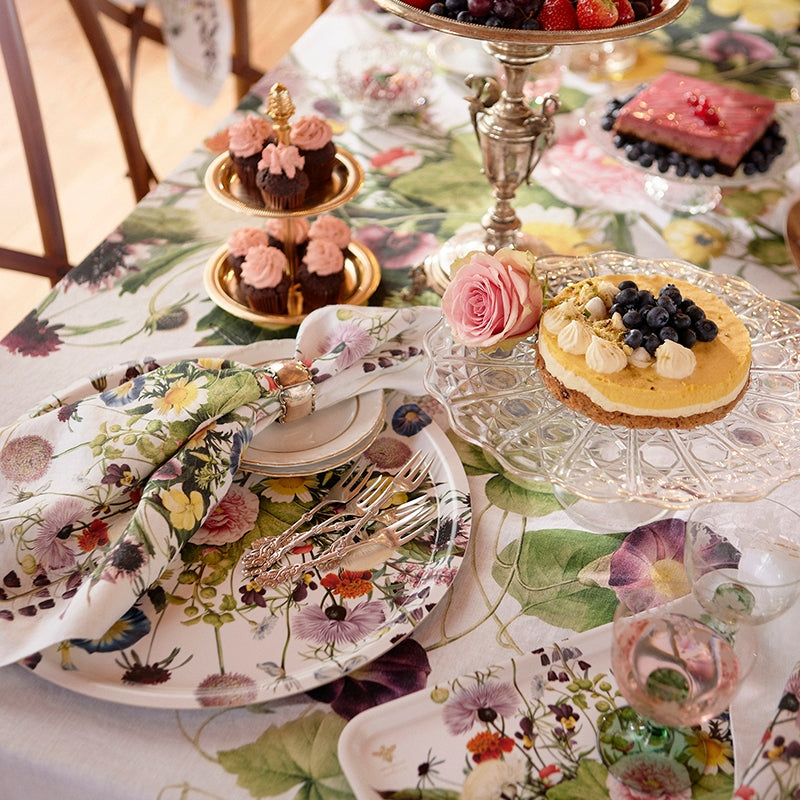 Round Tray - A Flower Garden