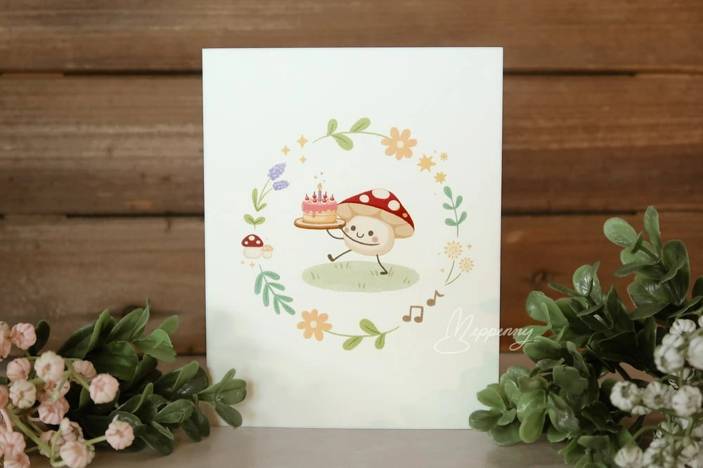 Greeting Cards - Birthday Mushroom