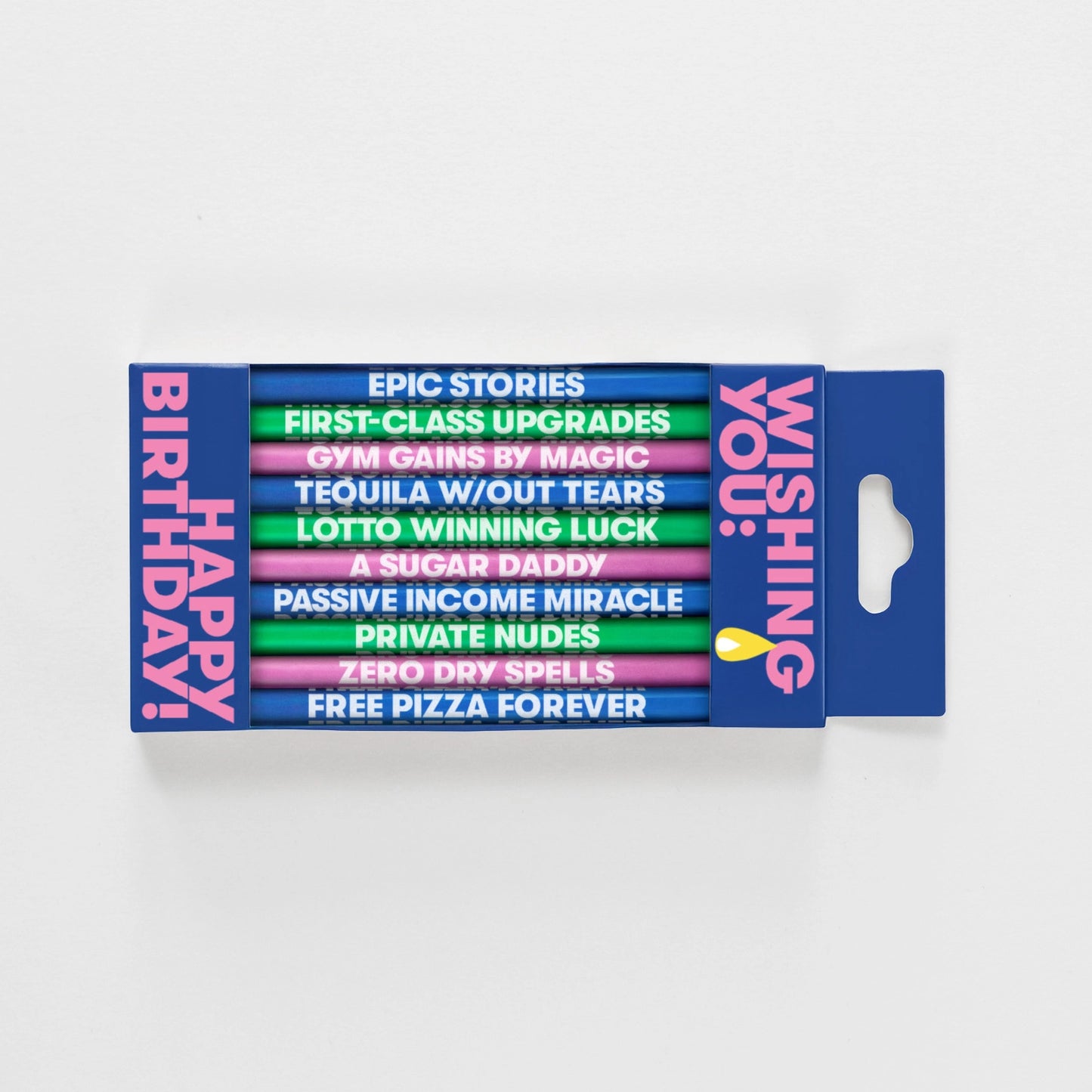 Wishing You: Cheeky Edition - Long Birthday Candles