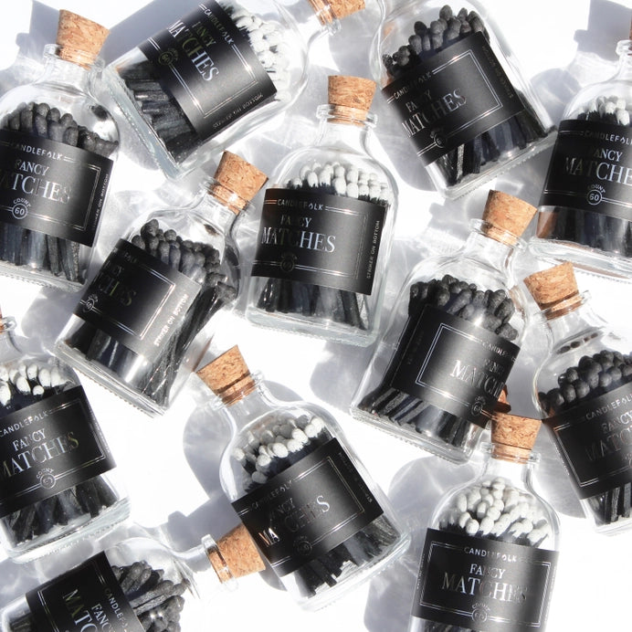 Apothecary Matches - Black & Black