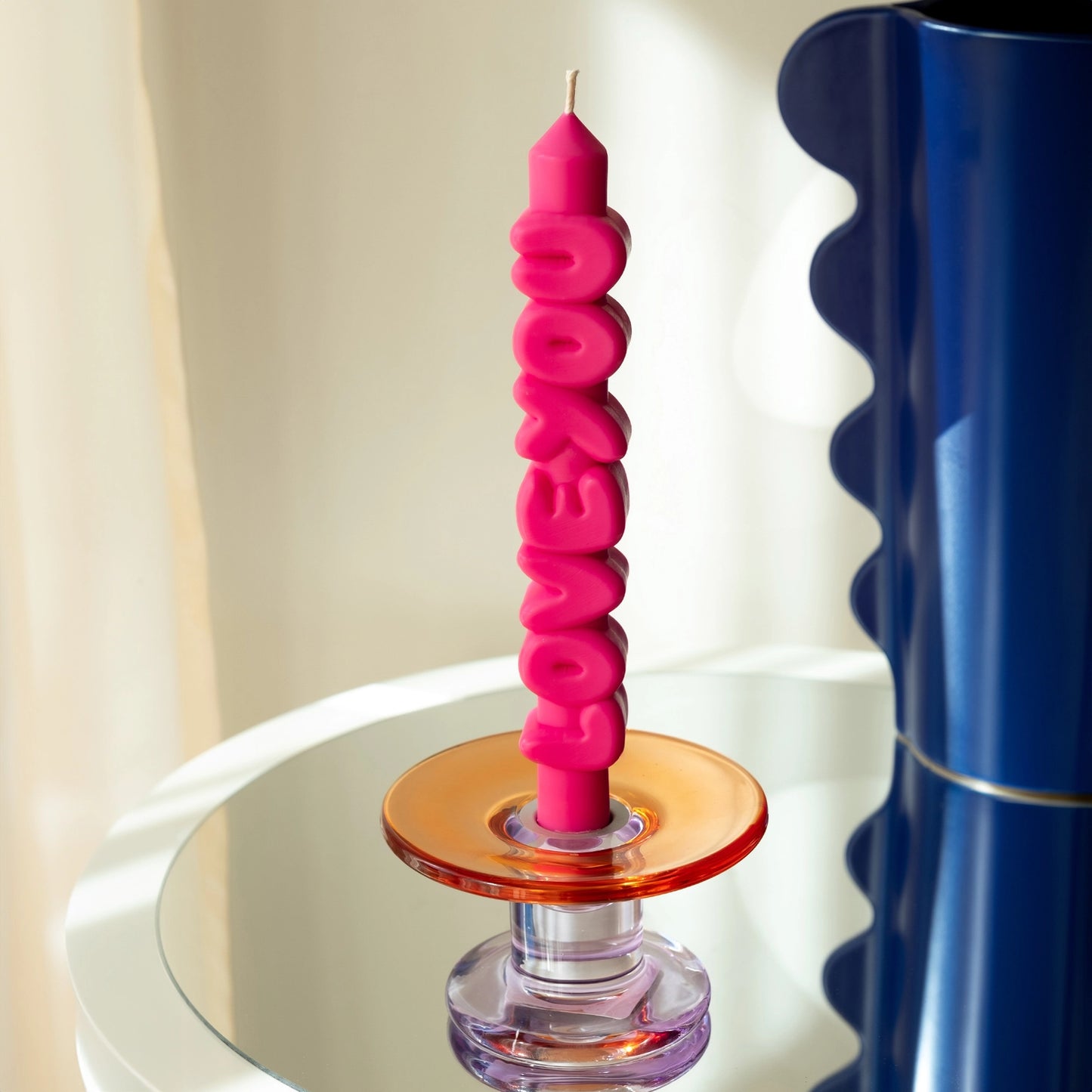 Taper Candle Love You - Pink