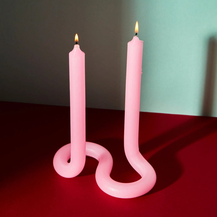 Twist Candle Sticks By Lex Pott - Light Pink
