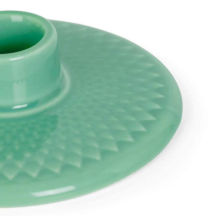 Lyngby Porcelain Rhombe Color Candleholder - Green