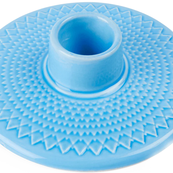 Lyngby Porcelain Rhombe Color Candleholder - Blue