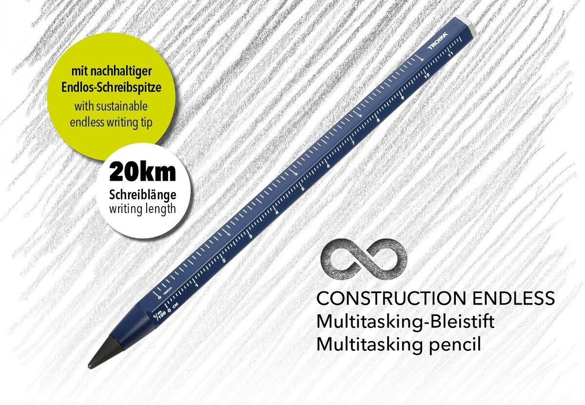 Troika Multi-Tasking Construction Endless Pencil 12.5 Miles - Dark Blue