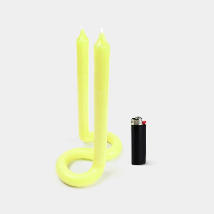 Twist Candle Sticks By Lex Pott - Yellow