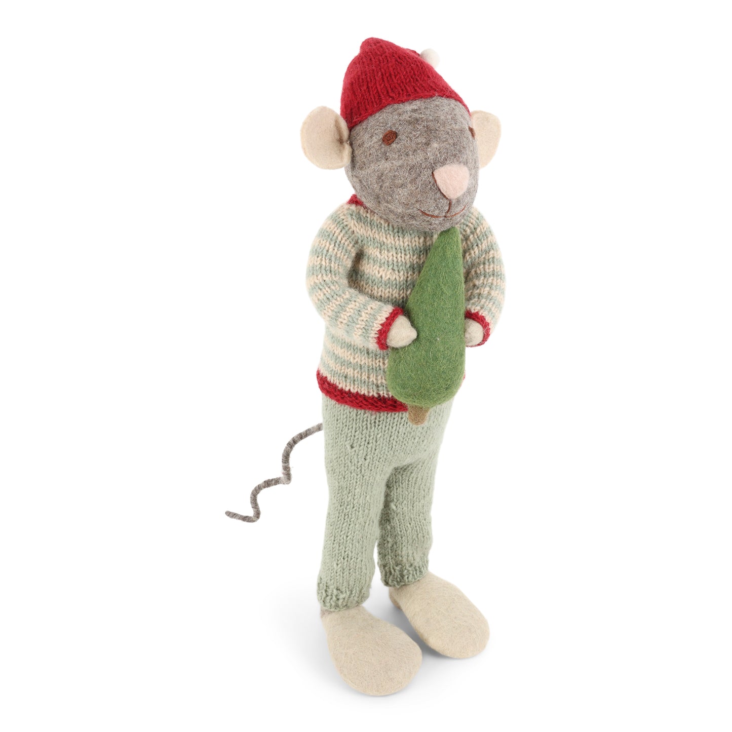 Felt X-Large Grey Mouse with Tree