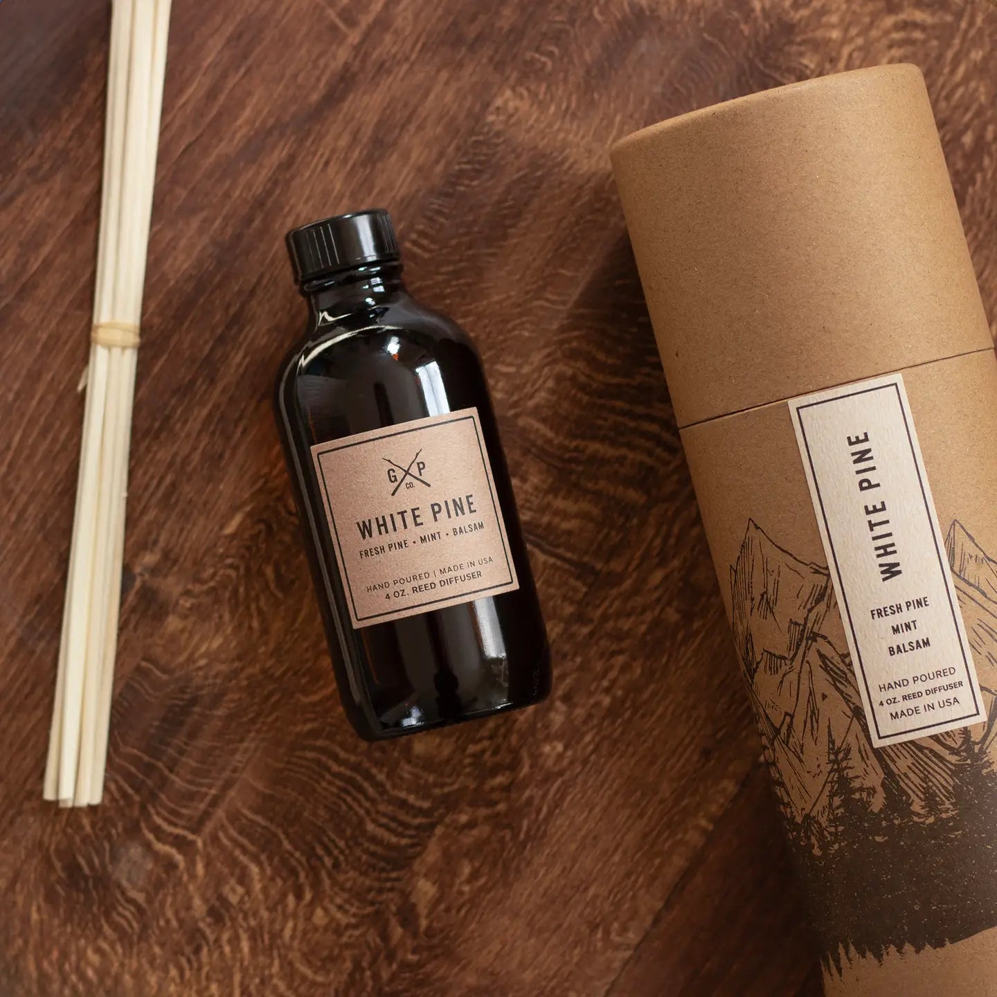 4oz Balsam + Feather Reed Diffuser - White Pine