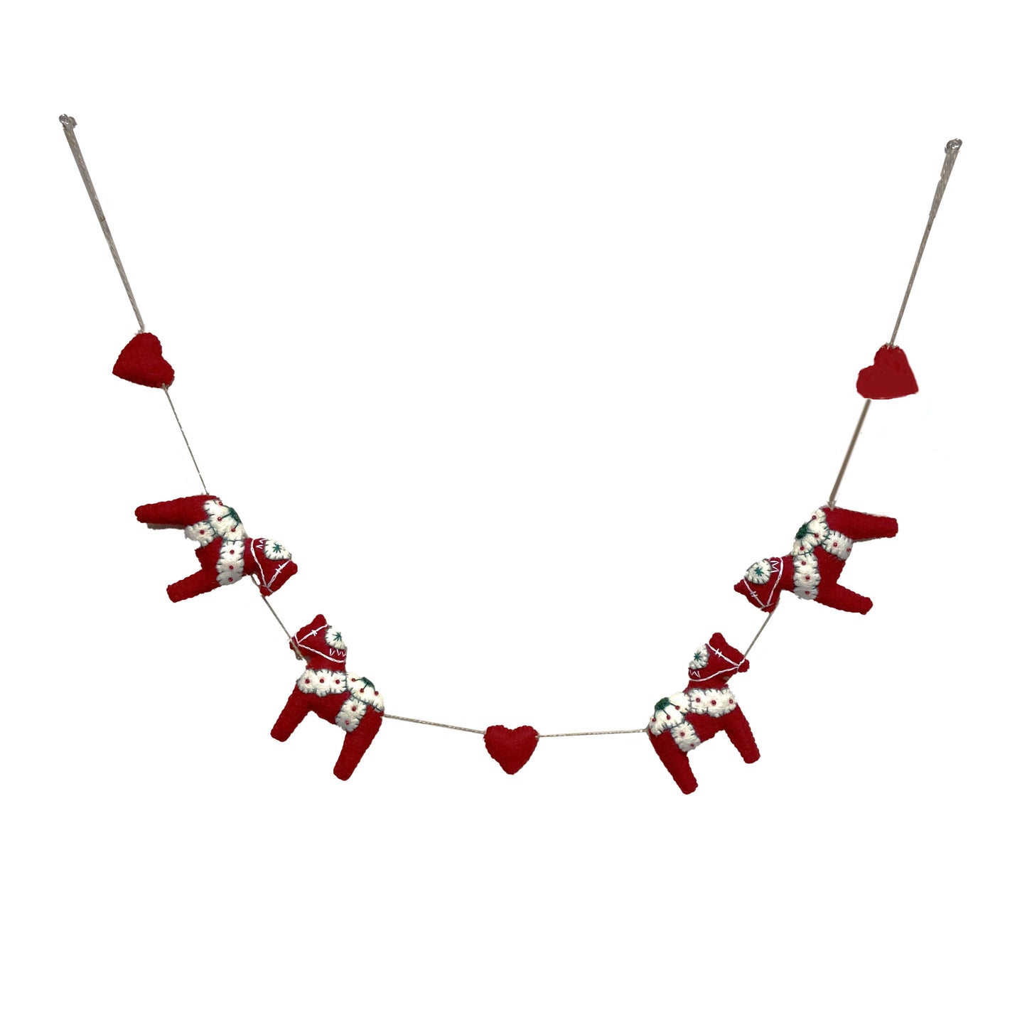 Felt Dala Horse Garland