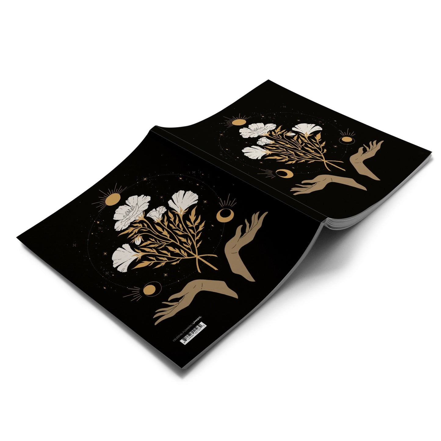 Celestial Flowers Medium Layflat Notebook