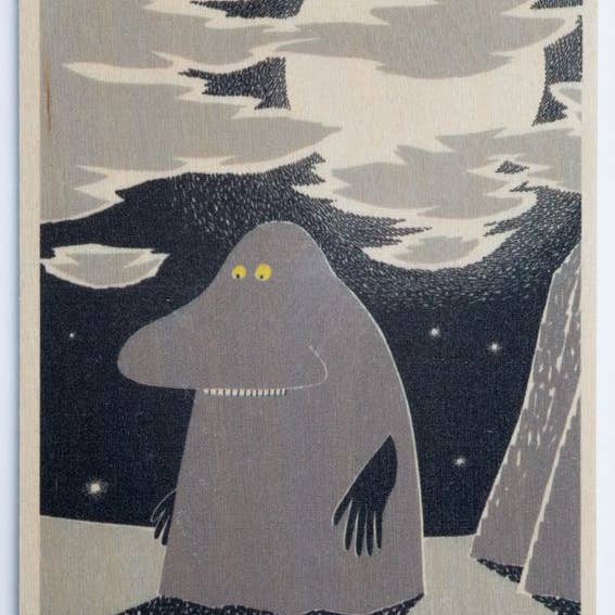 Wooden Postcard - The Groke in Moonlight