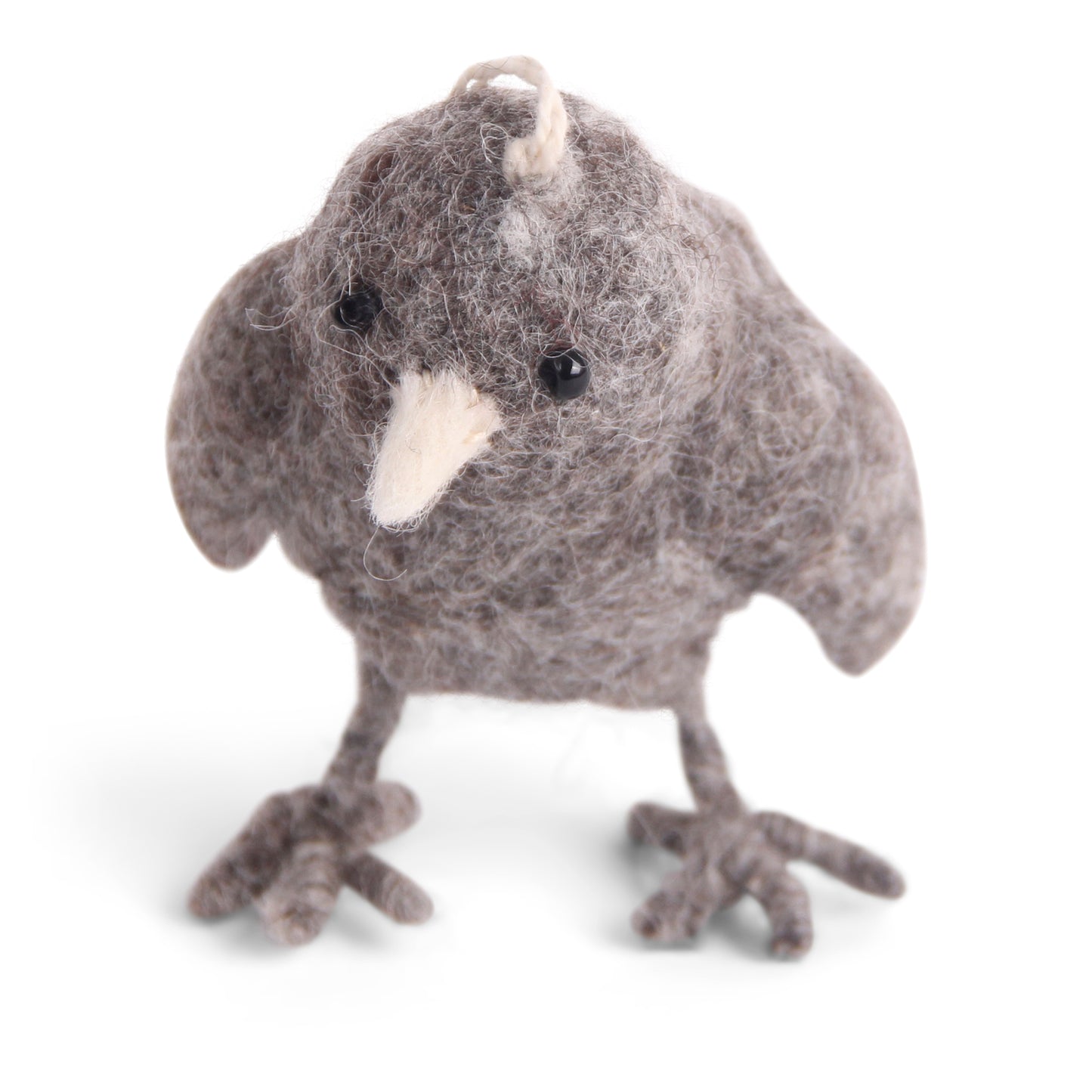 Felt Mini Chicken Ornament - Grey