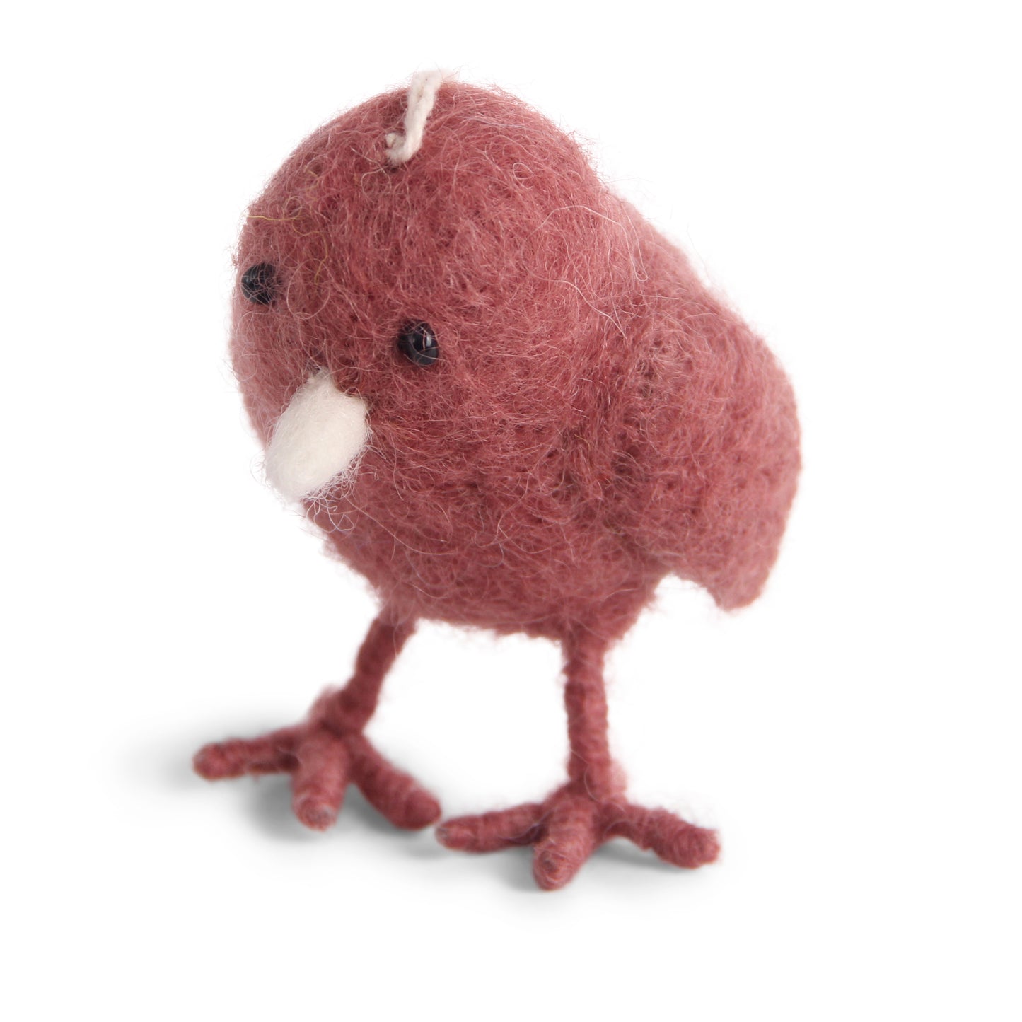 Felt Mini Chicken Ornament - Dark Rose