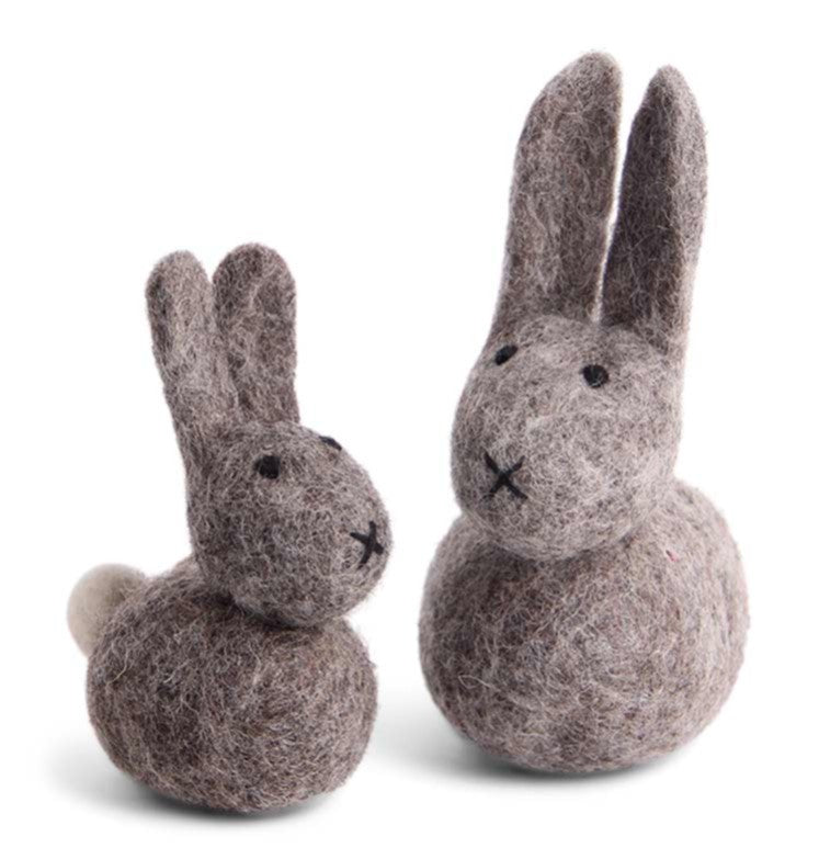 Felt Bunny Set - Grey