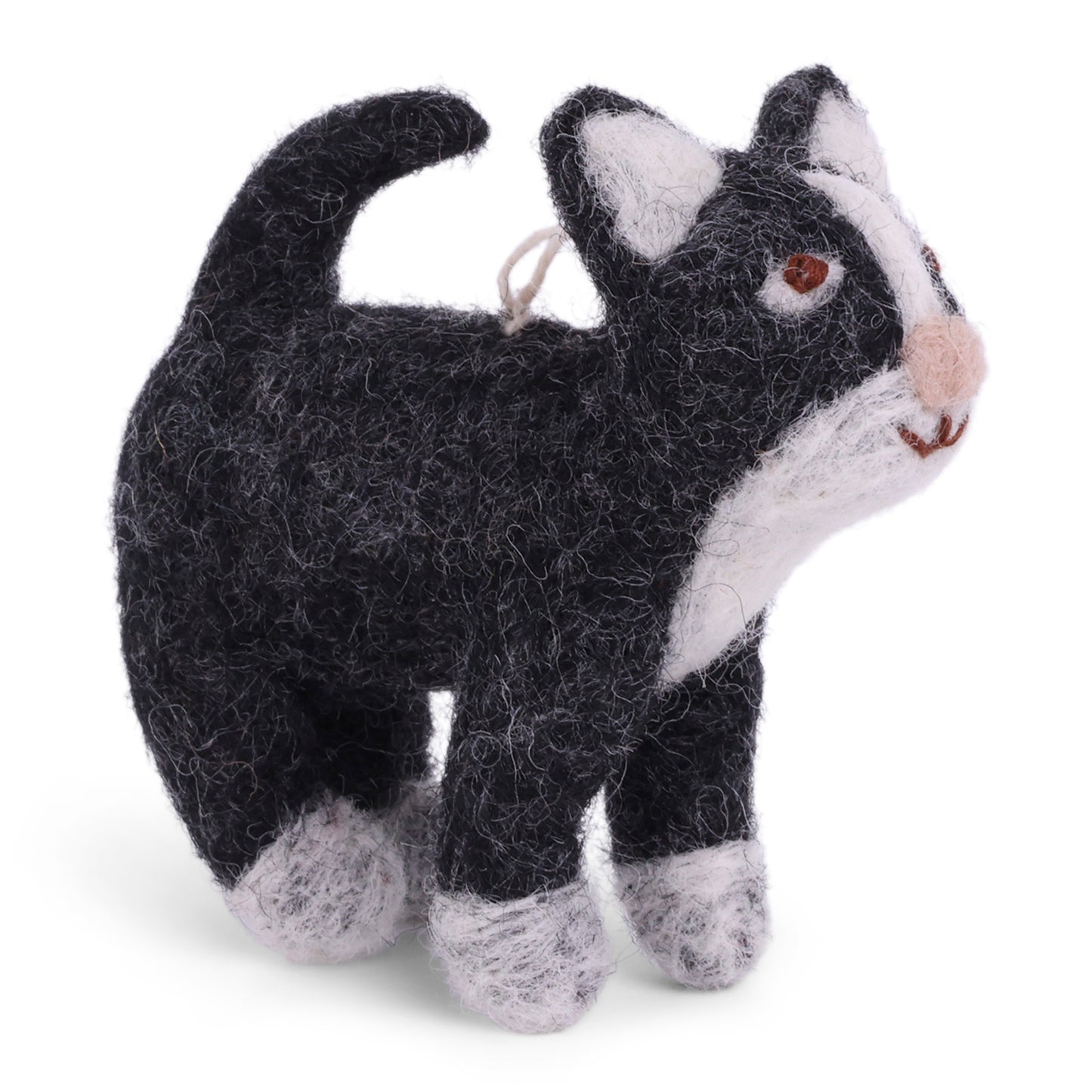 Felt Cat Ornament - Dark Grey