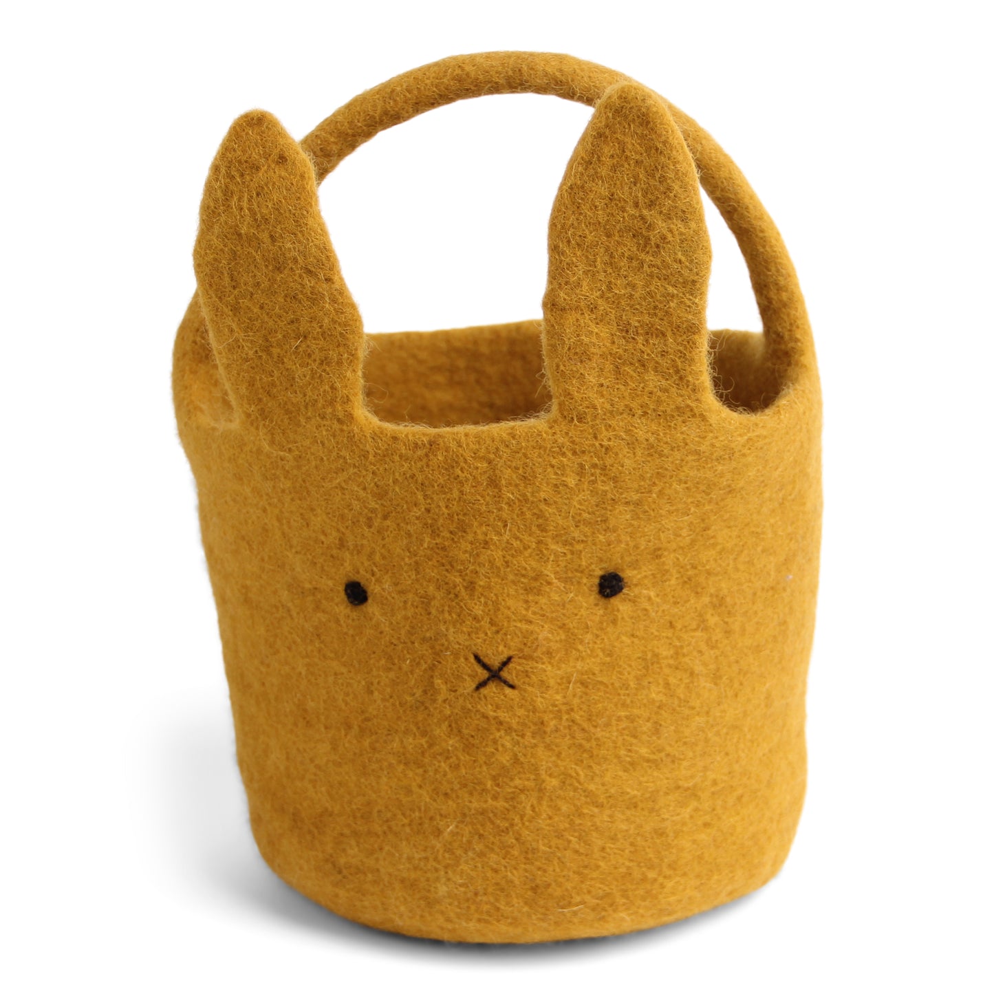 Felt Big Bunny Basket - Ochre