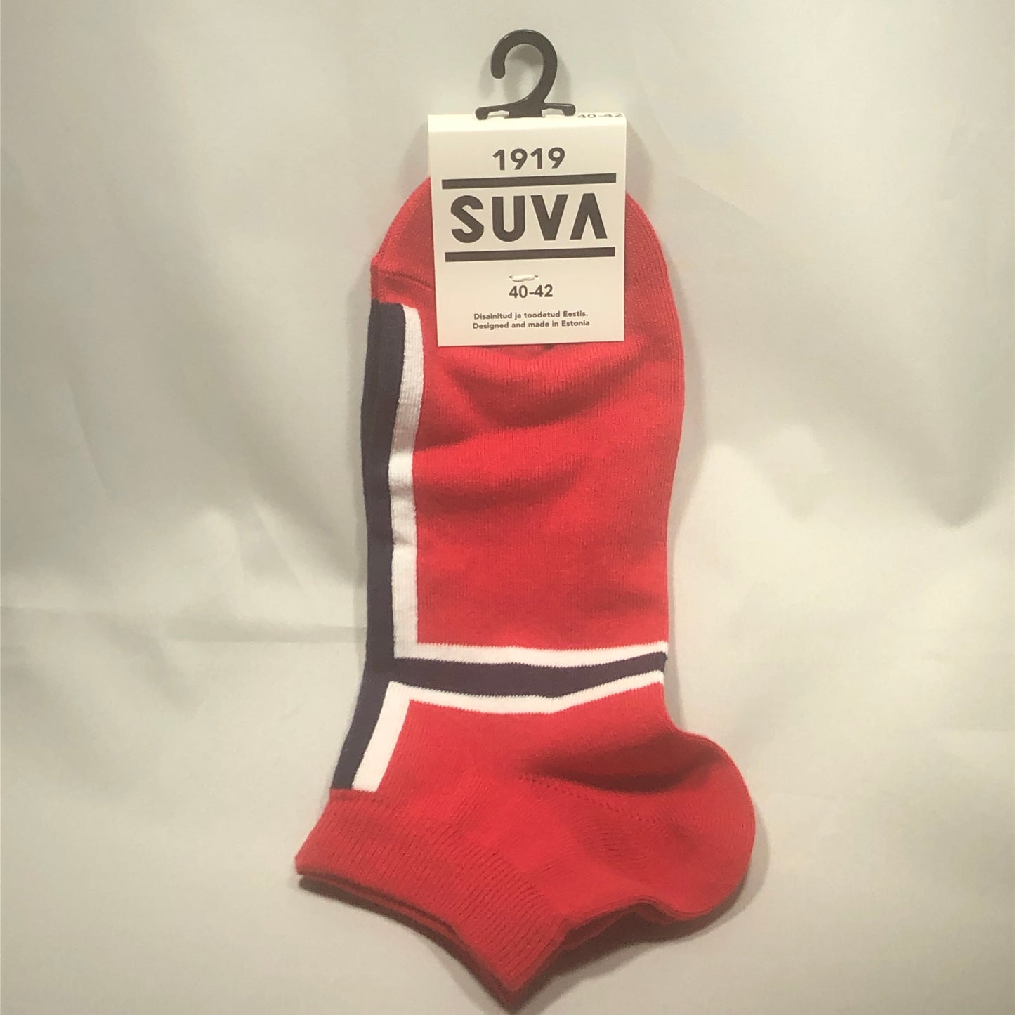 Unisex Socks, Norway Flag, Large (W 9-12, M 7-9)
