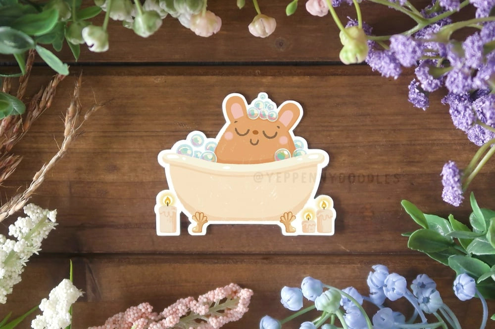 Bathtub Bun Sticker