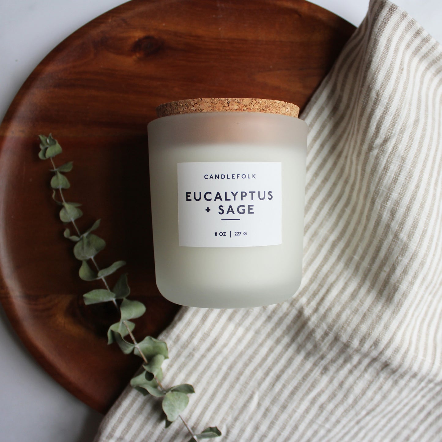 Tumbler 8oz Soy Candle - Eucalyptus & Sage