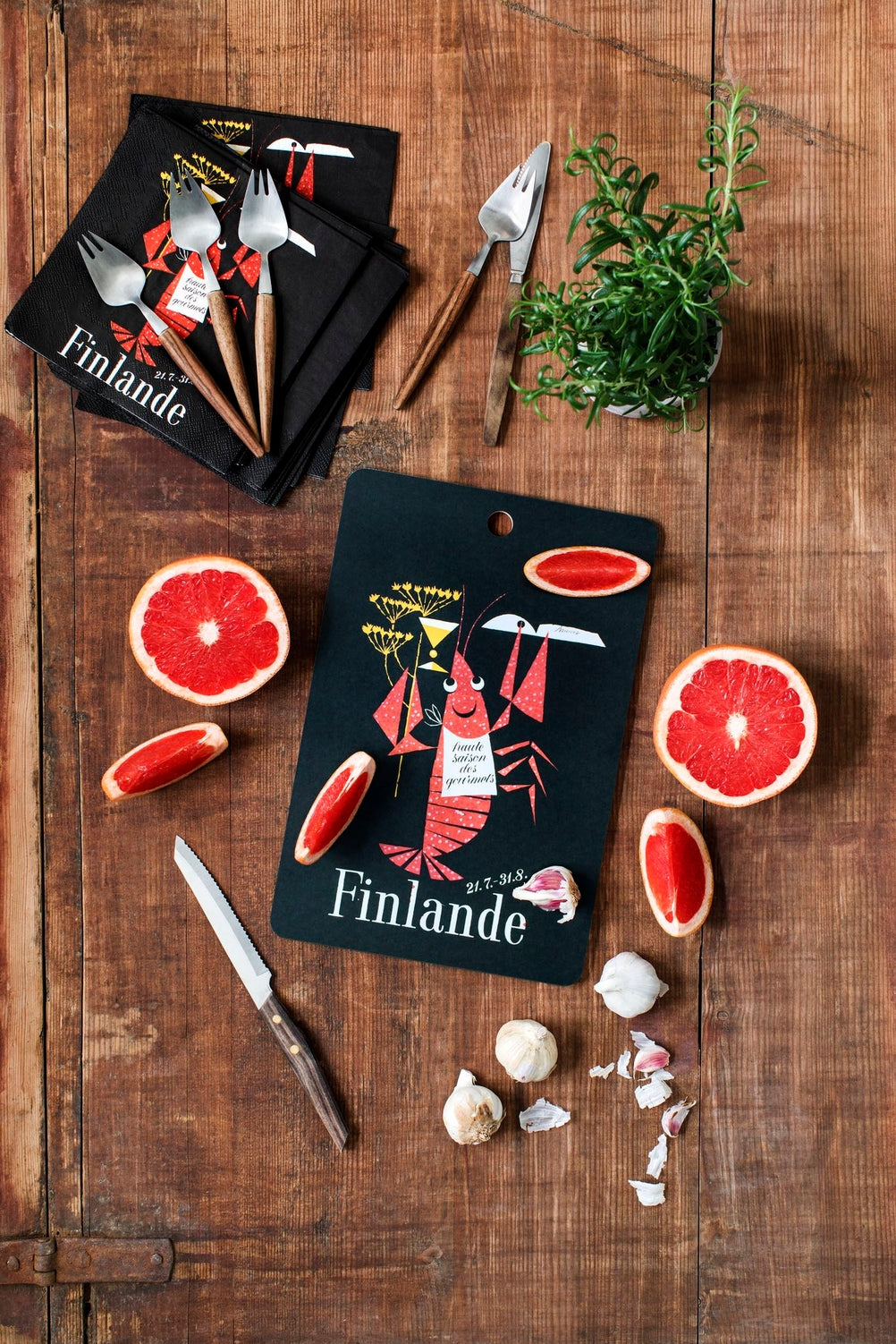 Cutting Board - The Crayfish Season By Erik Bruun