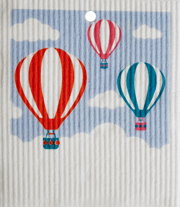Swedish Dishcloth - Hot Air Balloons