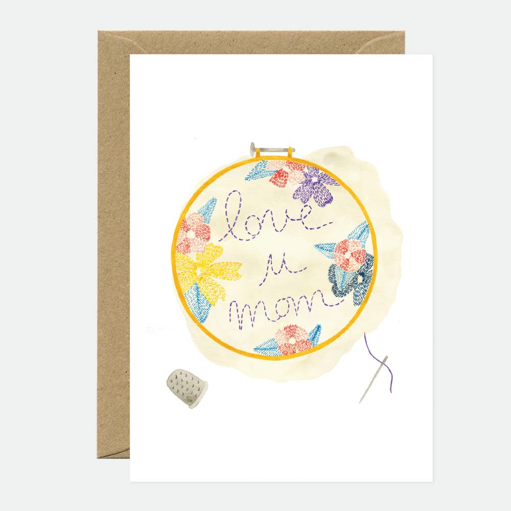 Greeting Cards - Love U Mum Broderie