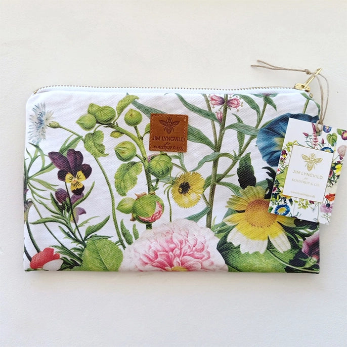A Flower Garden Cosmetic Bag - Layflat