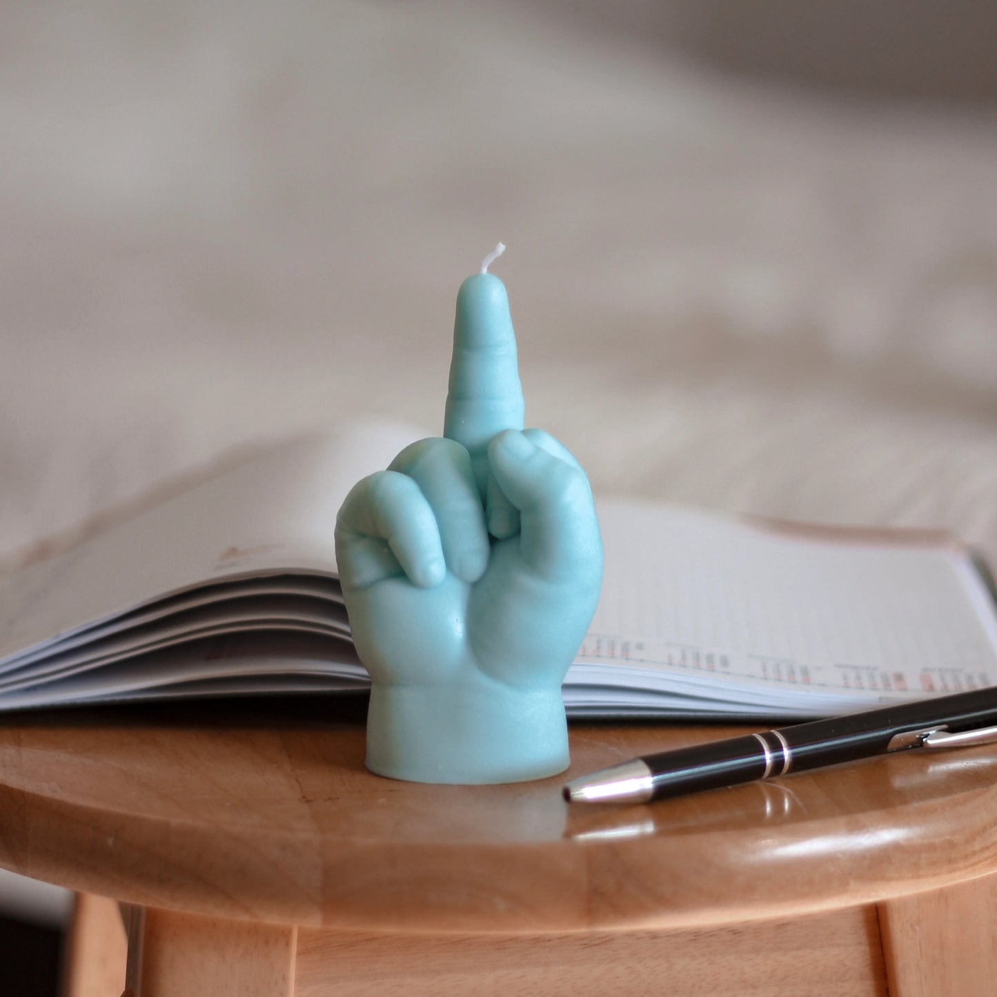 F*Ck You Candle - Baby Hand Gesture Candle Blue