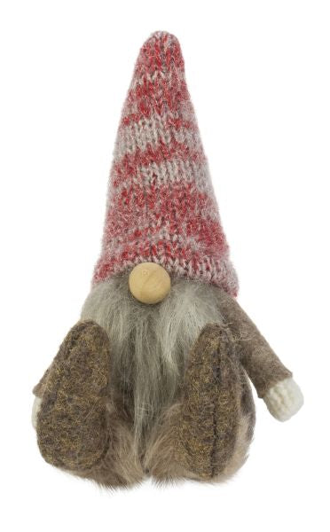 Brown Sitting Santa with Red Hat