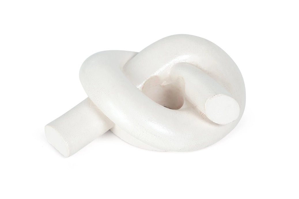 Aesthetic Style Knot Concrete Candle Holder - Ivory