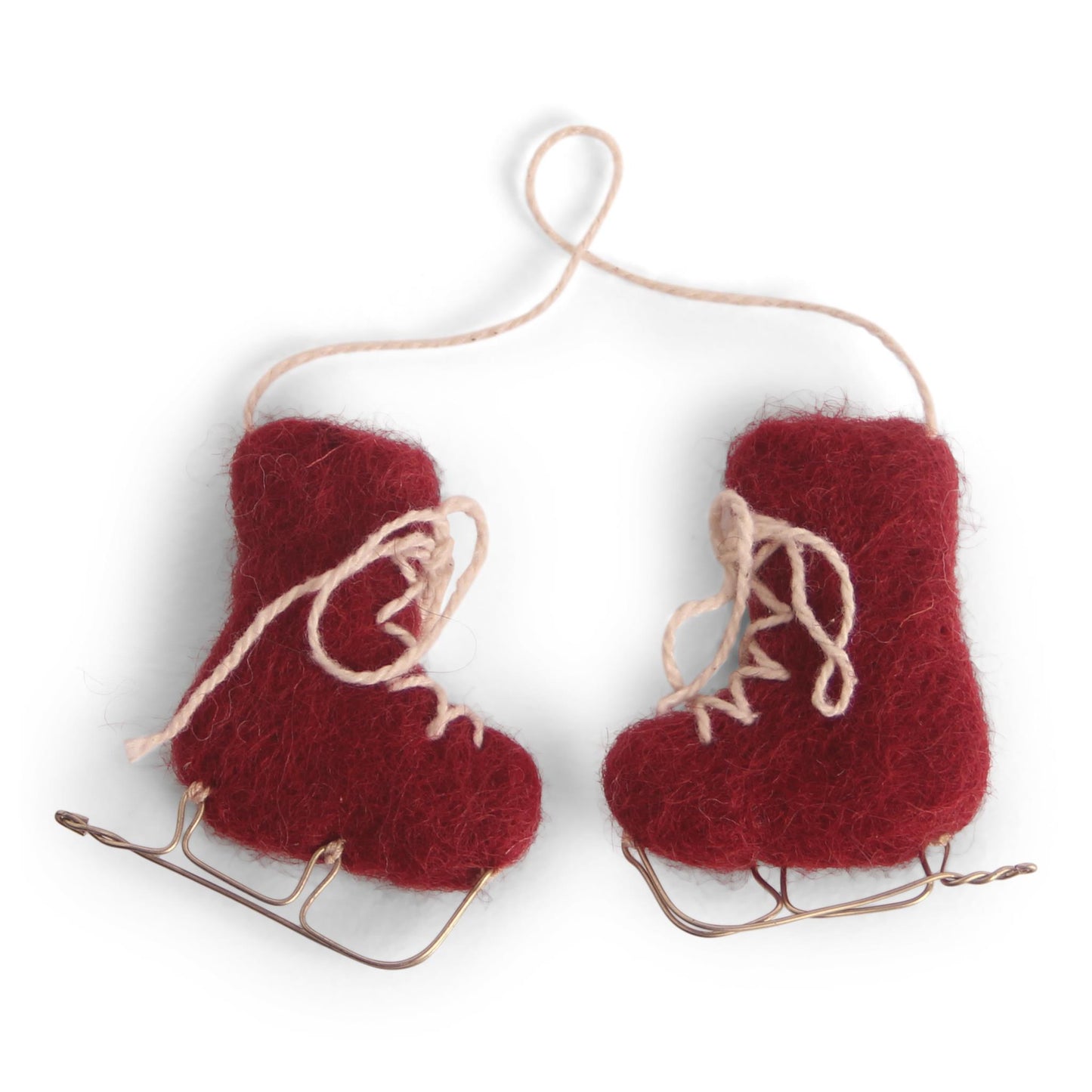 Felt Skates Ornament - Red