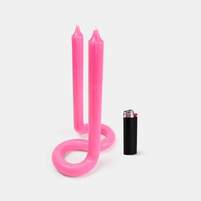 Twist Candle Sticks By Lex Pott - Pink