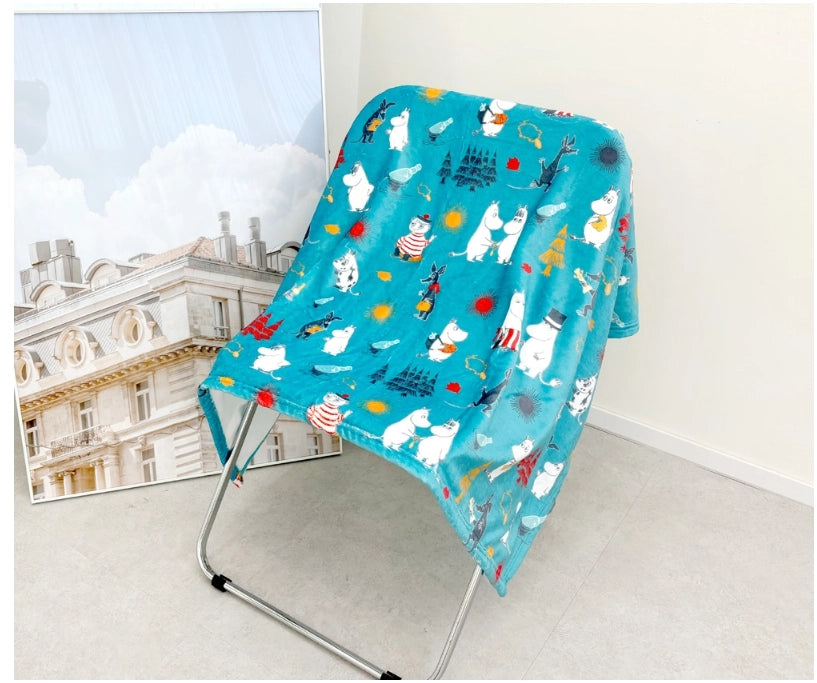 Moomin Pattern Warm Cozy Throw Blanket - Friends