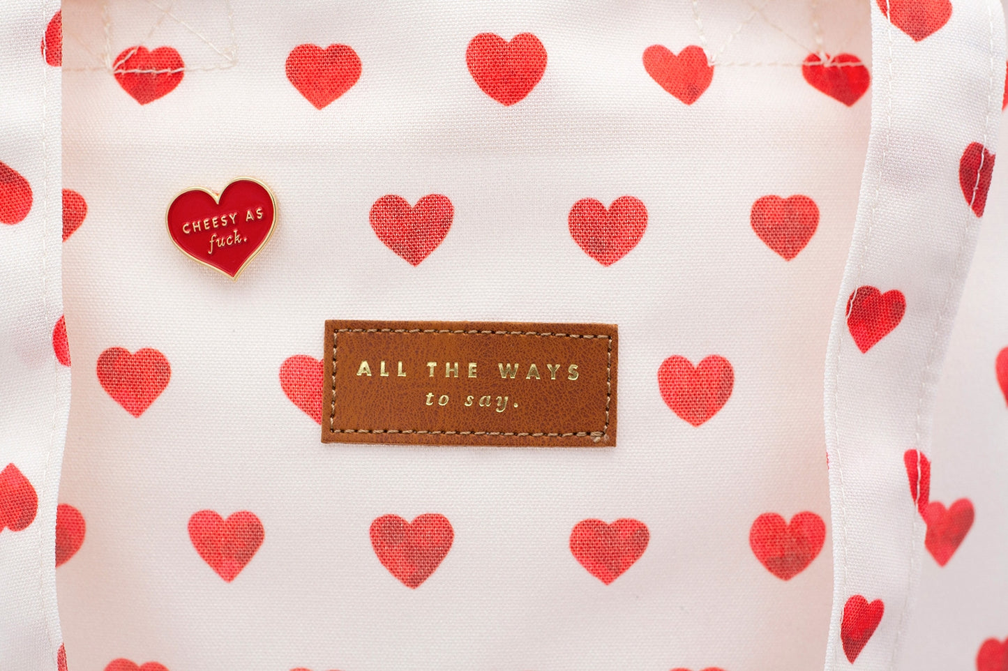Red Hearts Tote Bag