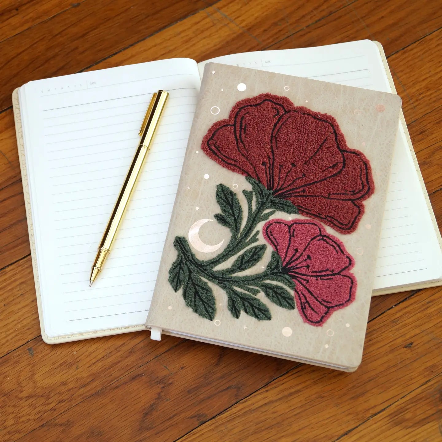 Double Bloom Embroidered Journal