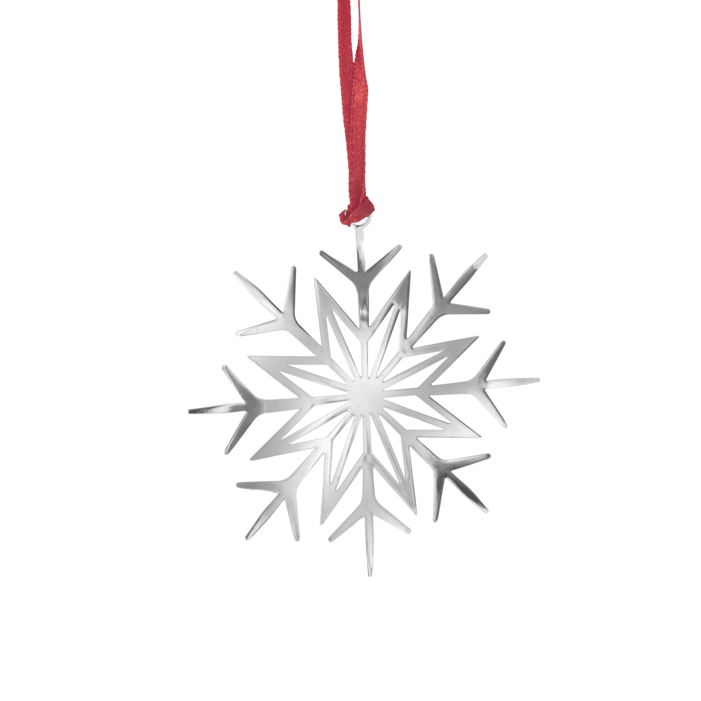 Silver Snowflake Metal Ornament