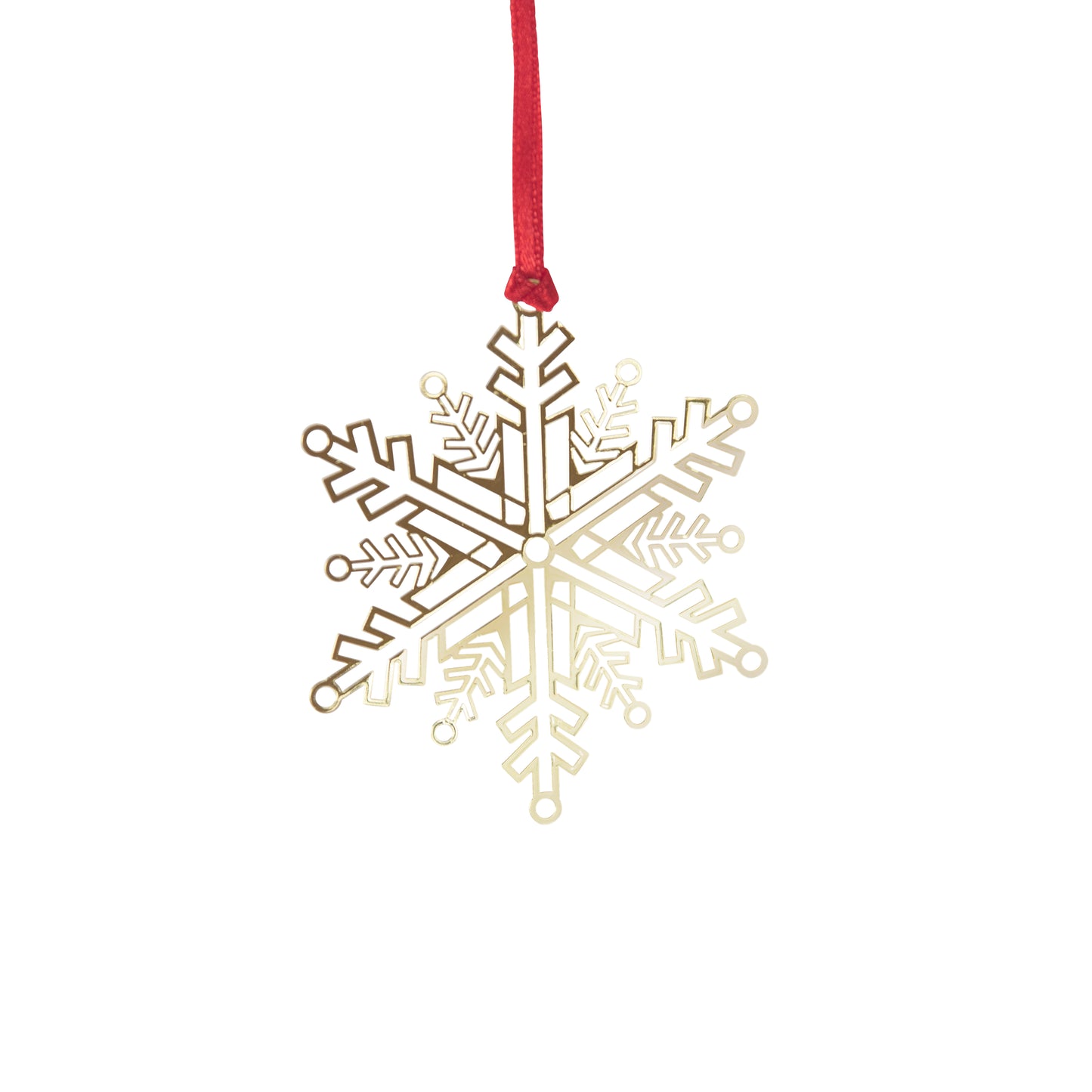 Gold Snowstar Metal Ornament