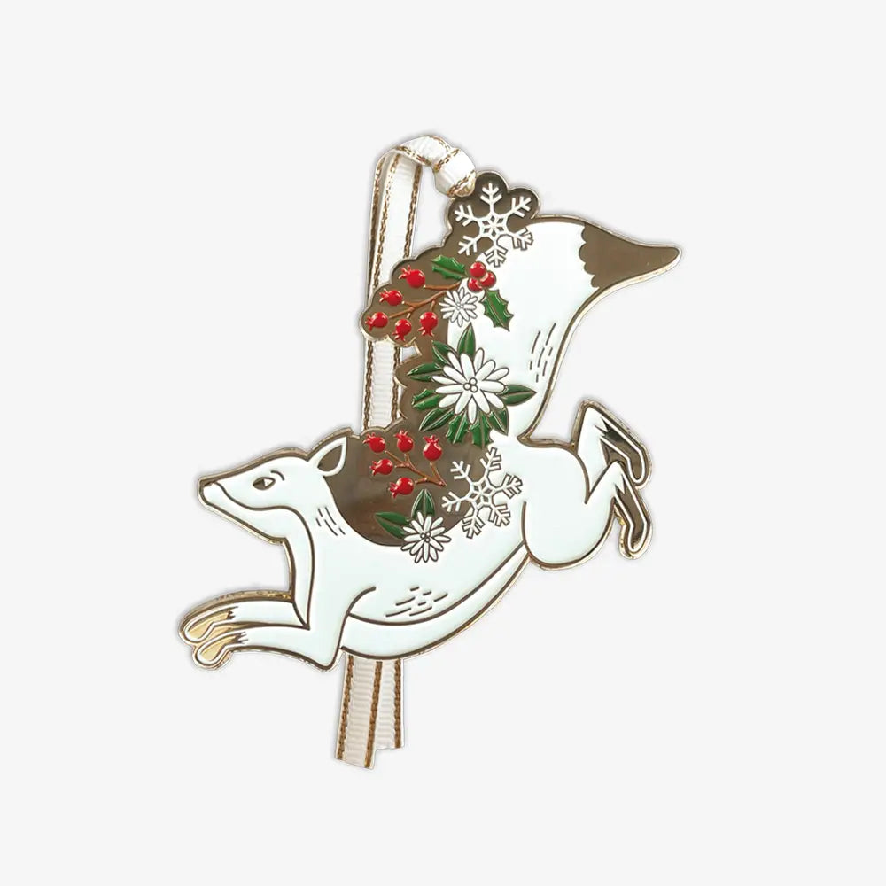 Snow Fox Christmas Ornament
