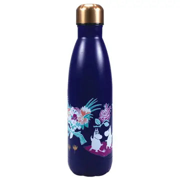 Moomin Metal Water Bottle - Blue Pattern