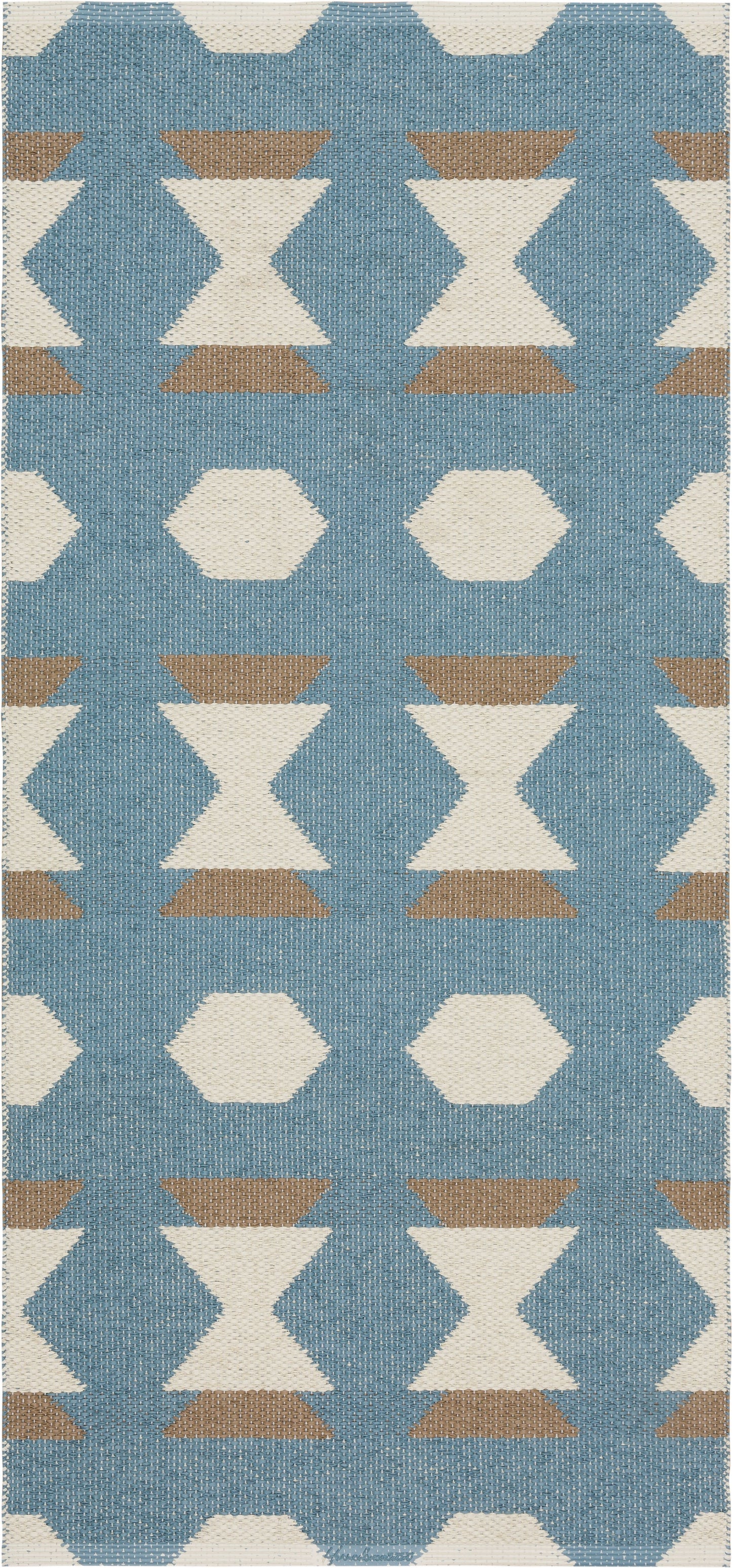 Disa Vinyl Rug, Blue, 28"x60"