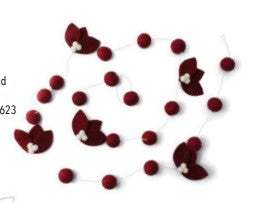Felt Garland - Red Leaves