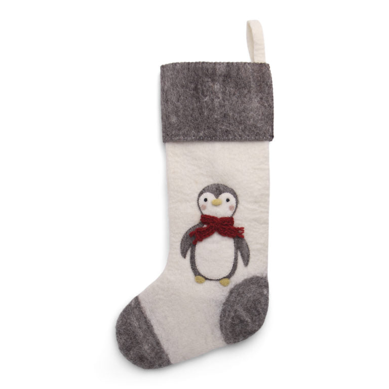 Felt Stocking with Penguin