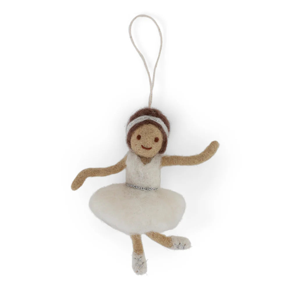 Felt Ballerina White Dress Ornament