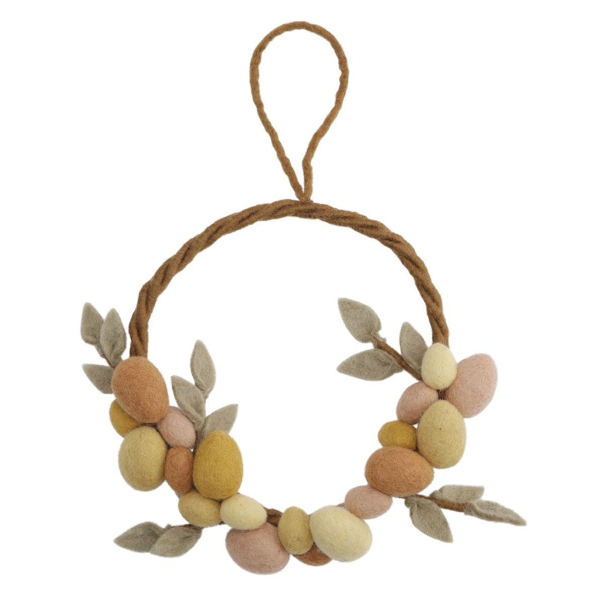 Felt Wreath - Easter Yellow Eggs